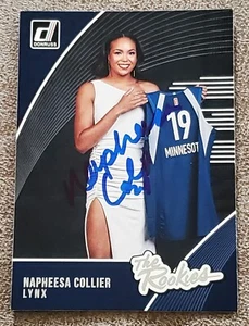 NAPHEESA COLLIER SIGNED 2019 PANINI WNBA DONRUSS THE ROOKIES CARD #7 LYNX RC - Picture 1 of 2
