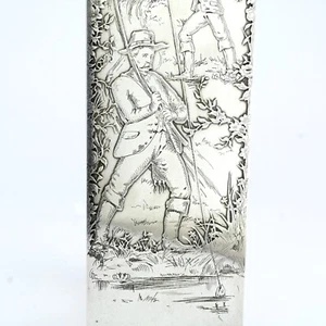 Rare Antique Tiffany Acid Etched Silver Aesthetic Check Cutter. E J Jerzmanowski - Picture 1 of 7
