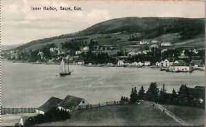 Canada Inner Harbor Gaspe Quebec Vintage Postcard B100