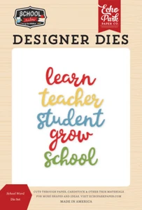 Echo Park Paper SCHOOL RULES School Word Die Set (SCR215043) - Imagen 1 de 1
