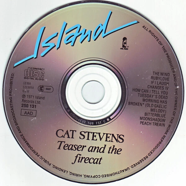 CD Cat Stevens Teaser And The Firecat Island Records - Bild 1 von 1