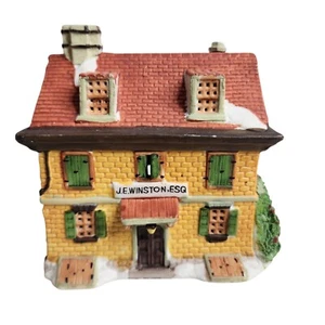 Lemax Dickensvale J.E. Winston, ESQ Navidad Vacaciones Edificio Iluminado 1993 - Imagen 1 de 8