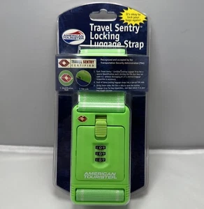 American Tourister Travel Sentry Certified Green Locking Luggage Strap TSA Code - Picture 1 of 3