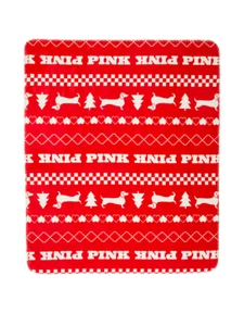 Victoria's Secret Red Cozy-Fuzzy Plush Sherpa Blanket New Sealed - Picture 1 of 6