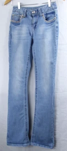 Sexy Couture Damen Distressed Jeans Knopf Taschen Stickerei Flügel Größe 5 - Bild 1 von 10