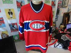 Camiseta deportiva profesional vintage años 90 de los Montreal Canadiens CCM centro hielo NHL talla 48 correa de lucha - Imagen 1 de 5