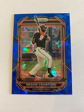 2023 Panini Prizm Reggie Crawford RC Blue Cracked Ice #174 San Francisco Giants