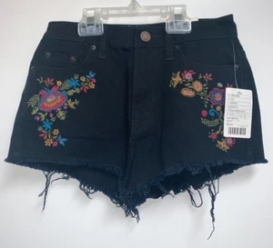 Urban Outfitters BDG High Rise "Dree" Cheeky Black Denim Short, Multi, 26w, NWT - Picture 1 of 5