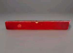 Livello Legno Vintage ROSSO 16" con Piastra in Ottone - Foto 1 di 5
