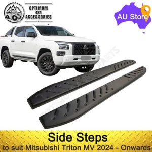 Side Steps Running Board Shark Bar to suit Mitsubishi Triton MV 2024 - Onwards - Picture 1 of 4