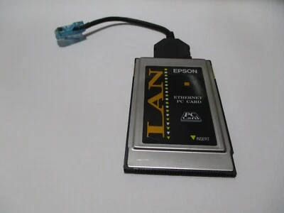 Epson SENET10B MagicRAM part 933626 Ethernet PC Card w/ cable - Image 1 of 4