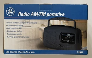 Receptor de radio portátil de dos bandas GE AM FM modelo 7-2664 nuevo en paquete - Imagen 1 de 7