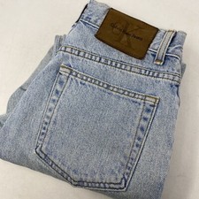 Calvin Klein Women's 5 Light Wash Cotton Super Slim Distressed Jeans USA Vintage