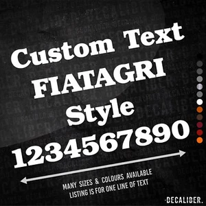Adesivo Stile FiatAgri Testo Personalizzato - Tanti Colori Taglie - Personalizzato Fiat Agri - Foto 1 di 14