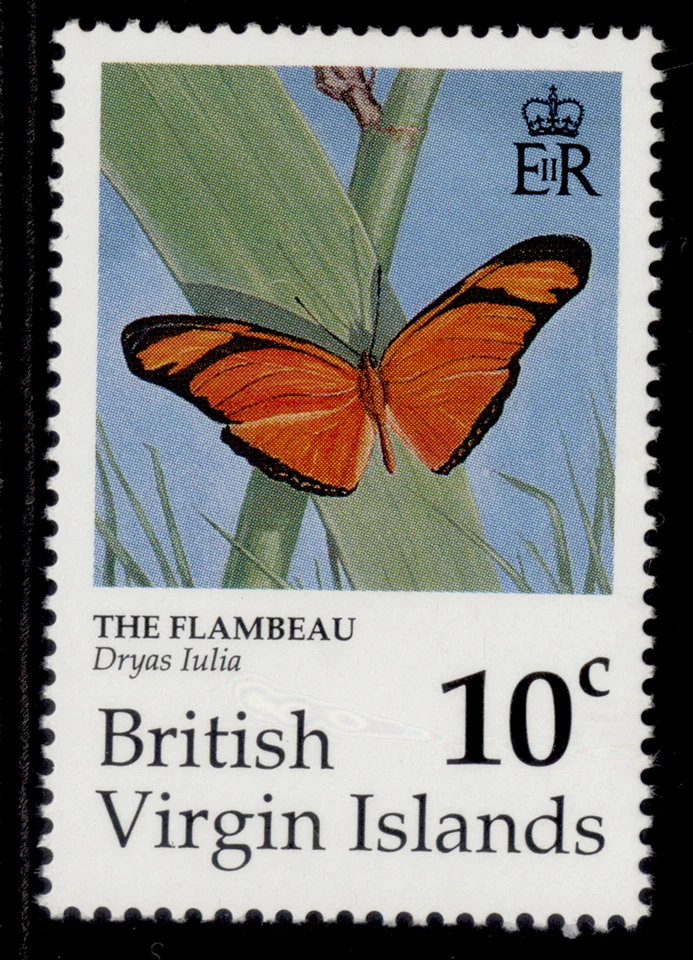 BRITISH VIRGIN ISLANDS QEII SG785, 1991 10c Butterflies, NH MINT. — 第 1/1 张图片