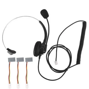 Telephone Monaural Headset Landline Phone Headphone With Mic For Home Use GFL - Afbeelding 1 van 12