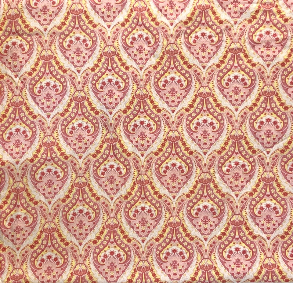 4-Yards Cotton Fabric SPRING MAGIC April Connell MODA Pattern 35137 Pink Yellow - Image 1 of 1