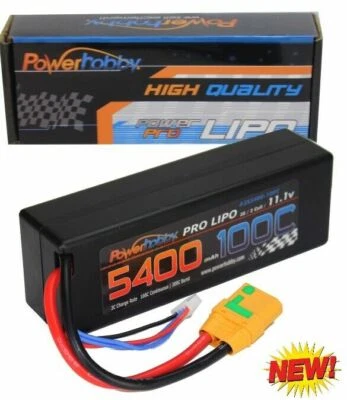 Powerhobby 3s 11.1v 5400mah 100c lipo Battery w XT90 Plug Hard Case - Image 1 of 2