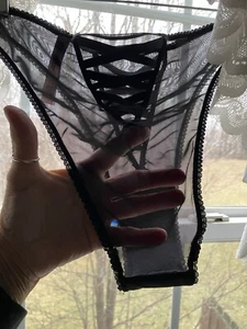 Victoria’s Secret Sheer Nylon & Satin Ribbon Bikini Panties Dream Angels NWT XL - Picture 1 of 5