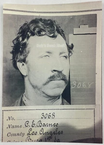 Sträfling Mugshot, um 1890, u. Z. Barnes, Folsom SP #3098, Reproduktion - Bild 1 von 2