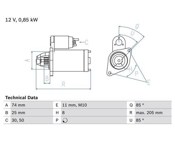 Arranque BOSCH 0986025640 para Toyota Yaris Foto 1 de 1