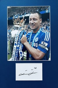 John Terry HAND SIGNED 6x4 White Card & 10x8 Chelsea Photograph *IN PERSON* COA - Picture 1 of 1