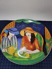 Vintage Sango Furio "Cafe Paris" Dinner Plate Colorful French Scene