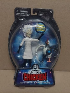 Robot Chicken Mad Scientist & Chicken Figure Adult Swim New Jazwares 2010 - Picture 1 of 8