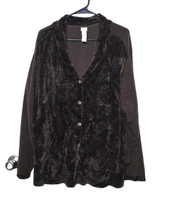 J Jill Cardigan 4x Button Up Stretch Brown Chunky Knit Boho Comfortable Classic - Picture 1 of 11