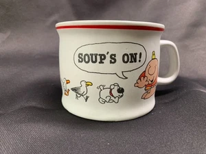 VTG 1982 Ziggy Soup's On! Stoneware Mug Tom Wilson Soup Coffee Dog Seagull Chick - Picture 1 of 5
