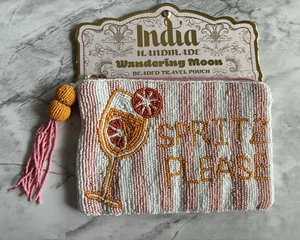 Bolso de Viaje Viral Nuevo con Etiquetas Wandering Moon India Hecho a Mano con Cuentas Cóctel Spritz - Imagen 1 de 8