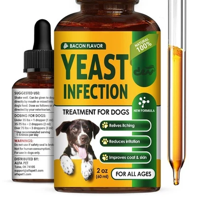 Natural Yeast Infection Treatment for Dogs | Itchy Skin & Ear Relief - Image 1 of 4