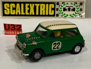 Slot Car Scx scalextric exin C-45 Mini Cooper #22VERDE Pilot Helmet Jet - Picture 1 of 8
