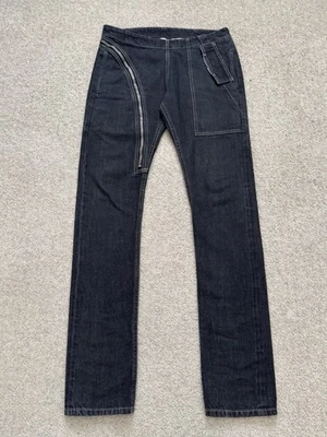 FW15 Rick Owens DRKSHDW Black Selvedge Aircut Denim Jeans Size Small - Image 1 of 4