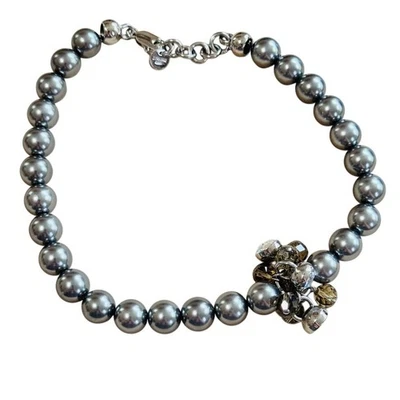 Dyberg kern Dinamarca Collar Modernista Collar Perla Cuentas Cristal Joyas 17" Foto 1 de 4