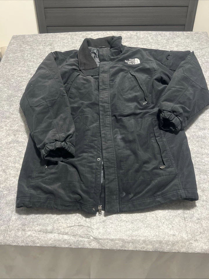 Abrigo Chaqueta The North Face Negro Para Hombre X-LARGE Pana Cremallera Rota Buen Estado Foto 1 de 4