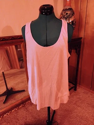 Camiseta sin mangas de jersey sin mangas con cuello redondo rosa claro Alternative para mujer talla 2XL Foto 1 de 3