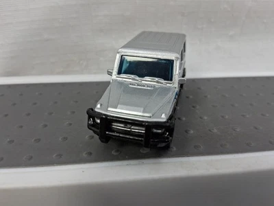 Matchbox Jurassic World Dirty 2014 Mercedes Benz  G Class Silver Die Cast - Image 1 of 4