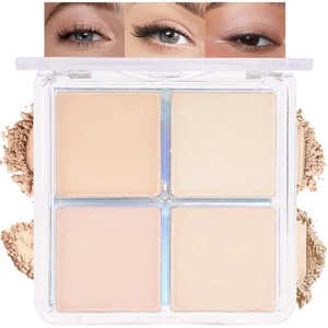 4 Colors Light Beige Nude Pink Ivory Eye Shadow Powder Palette Makeup, Neutral M - Picture 1 of 12