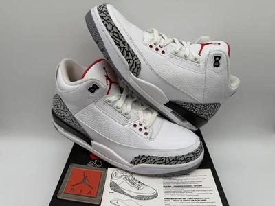 Nike Air Jordan Retro 3 III Blanco Cemento 2011 136064 105 Talla 11 Hombres Probado Nuevo Foto 1 de 4
