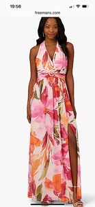adrianna papell dress size 10. Worn once. Length to ankles with side split - Picture 1 of 6