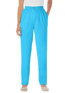 Woman Within Plus Size Straight-Leg All-Cotton Denim Pull-On 7-Day - Picture 1 of 63