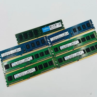 7 Mixed Lot Brands 4GB 1Rx8 pc3-12800u DDR3L 1600 UDIMM Desktop Memory Samsung - Image 1 of 4