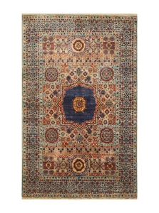 3 x 5 ft Gray Mamluk Afghan Hand Knotted Wool Medallion Area Rug - Picture 1 of 15