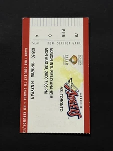 2000 Anaheim Angels vs Toronto Blue Jays 28. August Ticket Stub - Bild 1 von 3