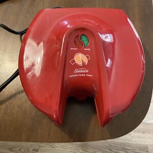 Sunbeam Fortune Cookie Maker Red Counter Top Machine Discontinued With Manual