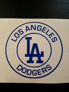 Los Angeles Dodgers LA Logo 3.5" Vinyl Decal Windows Car Truck Laptop Lunchbox  - Picture 1 of 2