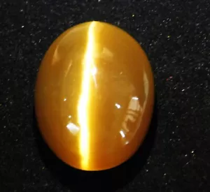 74.00 Ct Natural Chrysobery Brown Cats Eye Oval Cut Cabochon Loose Gemstone - Picture 1 of 5