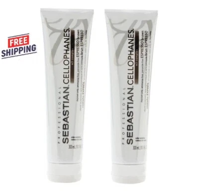2 PACK  Sebastian Cellophanes Color Revitalizer ESPRESSO BROWN 300ml / 10.1oz - Image 1 of 3