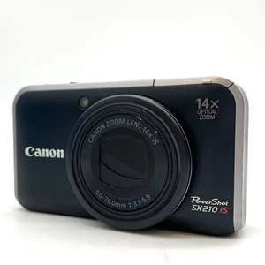 Canon PowerShot SX210 IS 14.1MP Digital Camera Black Junk Parts Repair Japan - Picture 1 of 10
